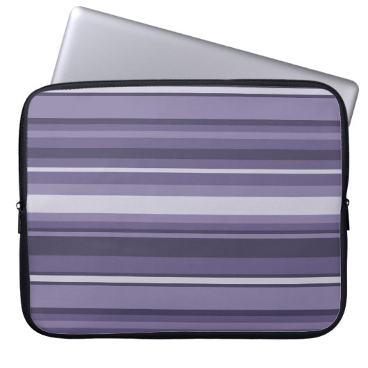 Heather lila Streifen Laptopschutzhülle (Vorderseite)