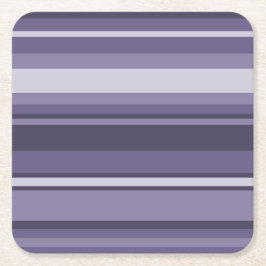 Heather lila Streifen Rechteckiger Pappuntersetzer