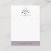 Heather Moon Phase Moth | Schmuckkarte Telefonnummerkarte (Vorderseite)