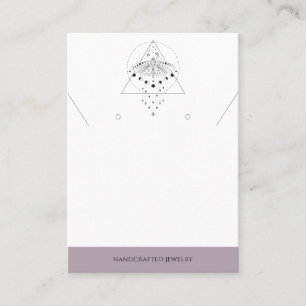 Heather Moon Phase Moth Schmuckkarte Telefonnummerkarte