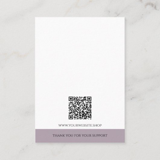 Heather Moon Phase Moth | Schmuckkarte Telefonnummerkarte (Rückseite)