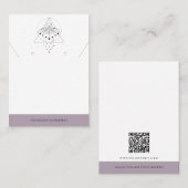 Heather Moon Phase Moth | Schmuckkarte Telefonnummerkarte (Vorne/Hinten)