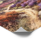 Heather Moorland Feld in einem Tal Landschaft Poster (Ecke)