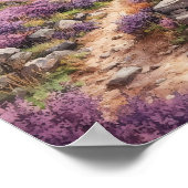 Heather Moorland und Stone House Landschaft Poster (Ecke)
