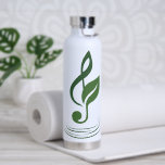 Heather Niemi Savage Logo Insulated Water Bottle Trinkflasche<br><div class="desc">Support a composer through buying merch! This insulated water bottle has my logo,  a sage treble clef with a leaf representing my work as a musician and herbalist. The 5 rings below it represent the 5 lines of the staff.</div>