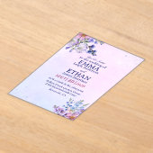 heather periwinkle plum lavender blue Wedding  Acryleinladungen (Ablage )