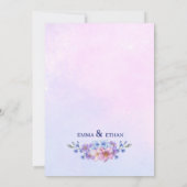 heather periwinkle plum lavender blue Wedding Einladung (Rückseite)