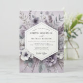 Heather Serene Meadow Wedding Einladung (Stehend Vorderseite)