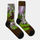 Heather Spring Blume immergrün blühen lila weiß Socken (Rechts)