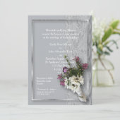 Heather und Lace Einladung (Stehend Vorderseite)