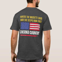 (Heather) US-Flagge / Musik ist laut & Schritte la T-Shirt