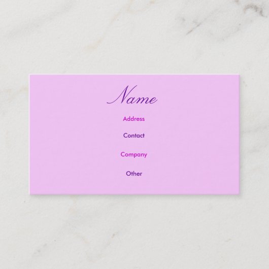 Heather Visitenkarte (Vorderseite)