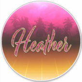 Heather Vorname Name golden pink Aufkleber Sticker (Vorderseite)
