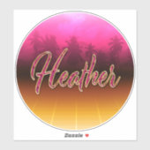 Heather Vorname Name golden pink Aufkleber Sticker (Blatt)