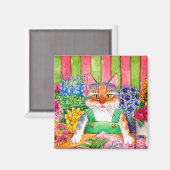 Heather's Blume Shop Kätzchen niedlicher Magnet (Vorderseite/Rückseite)