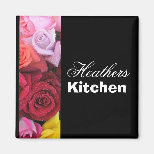 Heathers Küchen benutzerdefinierte Rose Kühlschran Magnet (Vorne)