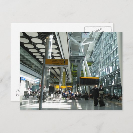 Heathrow Postkarte (Vorne/Hinten)