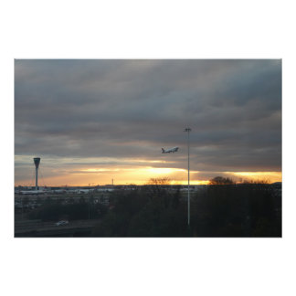 Heathrow Takeoff At Sunset Fotodruck