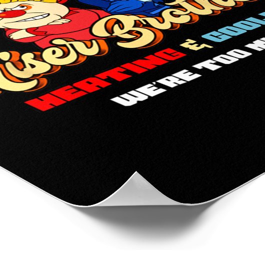 Heating And Cooling Brothers Christmas Retro Poster (Ecke)