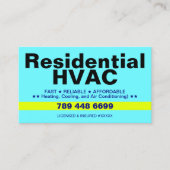 Heating and Cooling Qr Code | Residential HVAC Visitenkarte (Vorderseite)