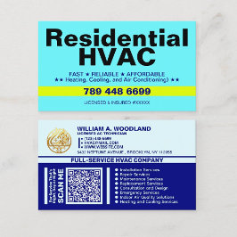 Heating and Cooling Qr Code | Residential HVAC Visitenkarte