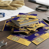 (Heating Cooling, Air Conditioning) Blue Gold HVAC Visitenkarte