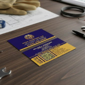 (Heating Cooling, Air Conditioning) Blue Gold HVAC Visitenkarte