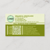 Heating & Cooling & Air Conditioning | Green HVAC Visitenkarte (Rückseite)