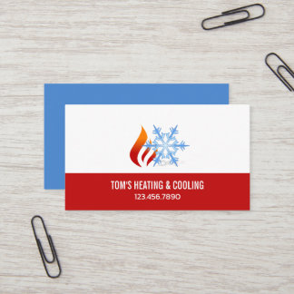 Heating & Cooling ,Air Conditioning HVAC Business Visitenkarte