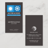 Heating Ventilation Air Conditioning Cooling Busin Visitenkarte (Vorne/Hinten)