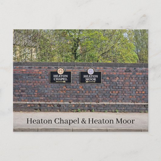 Heaton Kapelle & Heaton Moor Postkarte (Vorderseite)