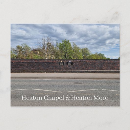 Heaton Kapelle & Heaton Moor Postkarte (Vorderseite)