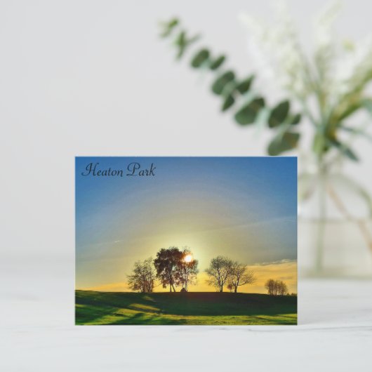 Heaton Park Sunset Postkarte (Stehend Vorderseite)