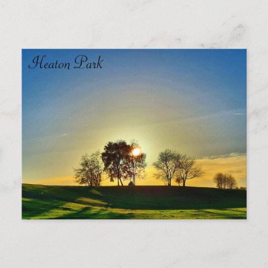 Heaton Park Sunset Postkarte (Vorderseite)