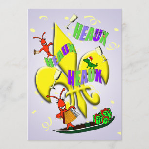 Heaux, Heaux, Heaux Cajun Weihnachtsfest Party Einladung