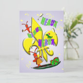 Heaux, Heaux, Heaux Cajun WeihnachtsParty Einladung (Stehend Vorderseite)