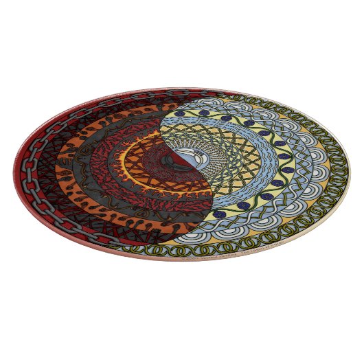 Heaven and Hell Glass Cutting Board Schneidebrett (Ecke)