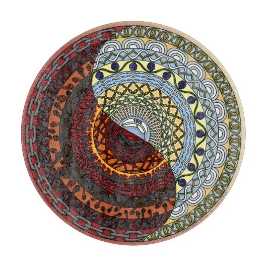 Heaven and Hell Glass Cutting Board Schneidebrett (Vorderseite)