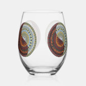 Heaven and Hell Mandala Weinglas Ohne Stiel (Links)
