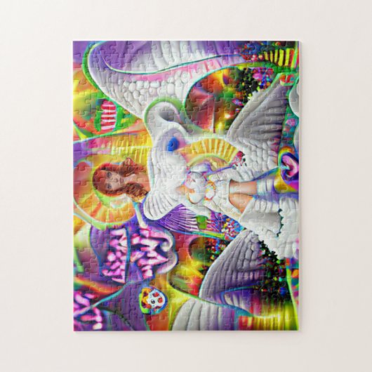 Heaven Angel Frau Stadt Psychedelic Helle Puzzle (Vertikal)