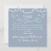 Heaven blue baby Labor & Delivery NICU Hospital  Dankeskarte (Vorderseite)