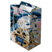 Heaven Botanical Florist Gift Bag Mittlere Geschenktüte (Rückseite Schrägansicht)