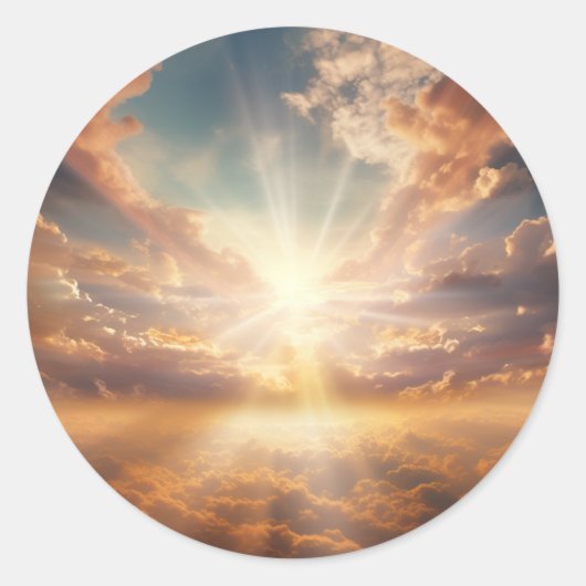 Heaven Classic Round Sticker (Vorderseite)