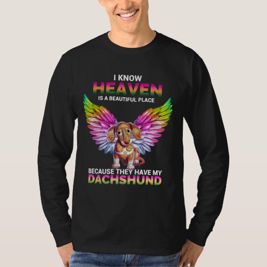 Heaven Dachshund T-Shirt (Vorderseite)