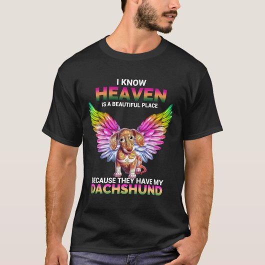 Heaven Dachshund T-Shirt (Vorderseite)
