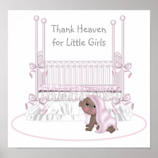 "Heaven for Little Girls Ethnic Kinderzimmer Art Poster (Vorne)