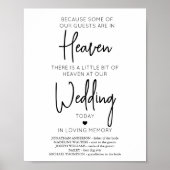 Heaven Gedicht in Love Memory-Hochzeitsmesse Poster (Vorne)