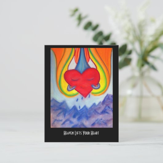 Heaven hebt Postkarte für Ihr Herz (Stehend Vorderseite)