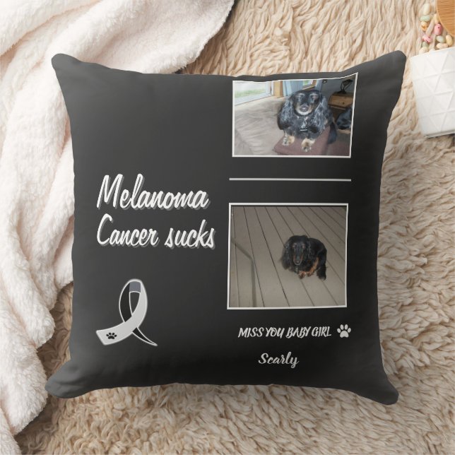 Heaven-Held Melanoma Pet Tribute Layout Kissen (Decke)
