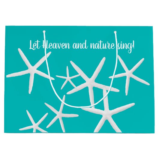 Heaven in Nature Starfish Weihnachten Große Geschenktüte (Vorderseite)